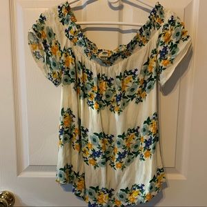Floral off the shoulder top